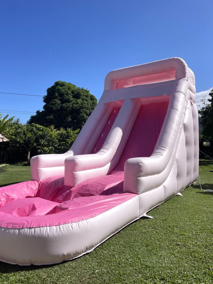 15 Foot Pink Lagoon Slide with Pool