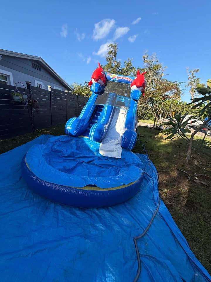 16 Foot Shark Blast Water Slide