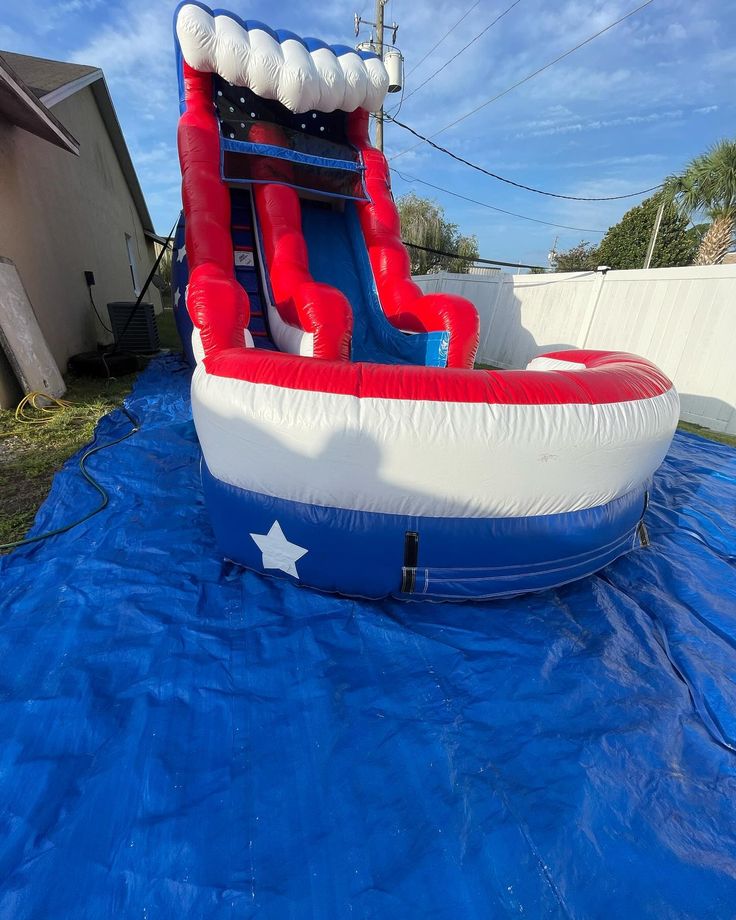 18 Foot Patriot Splash Water Slide