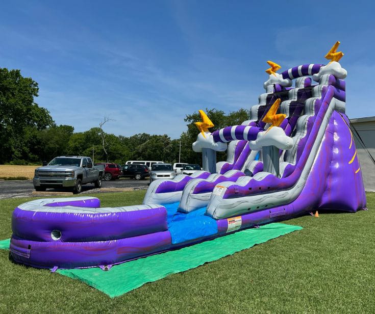 22 Foot Purple Thunder Dual Lane Slide
