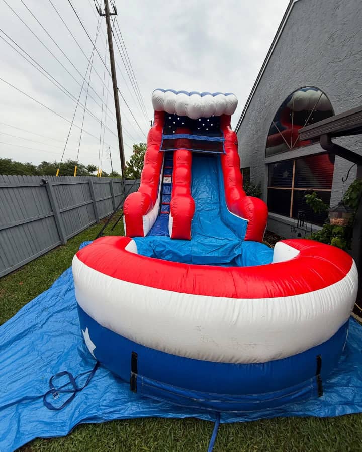 18 Foot Patriot Pool Water Slide