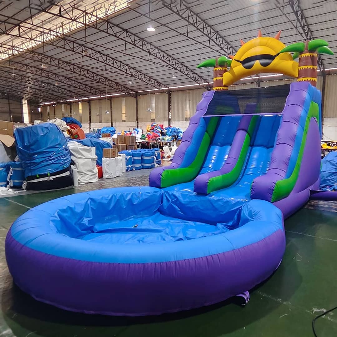 18 Foot Sunny Palm Pool Water Slide