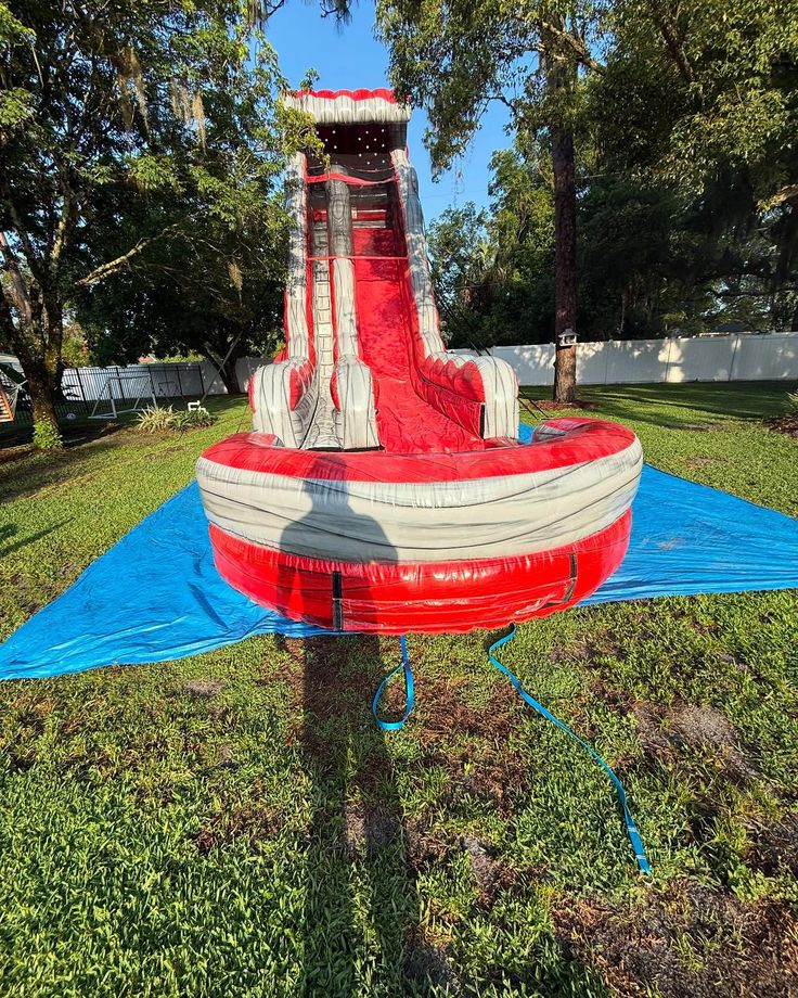 20 Foot Lava Red Marble Water Slide