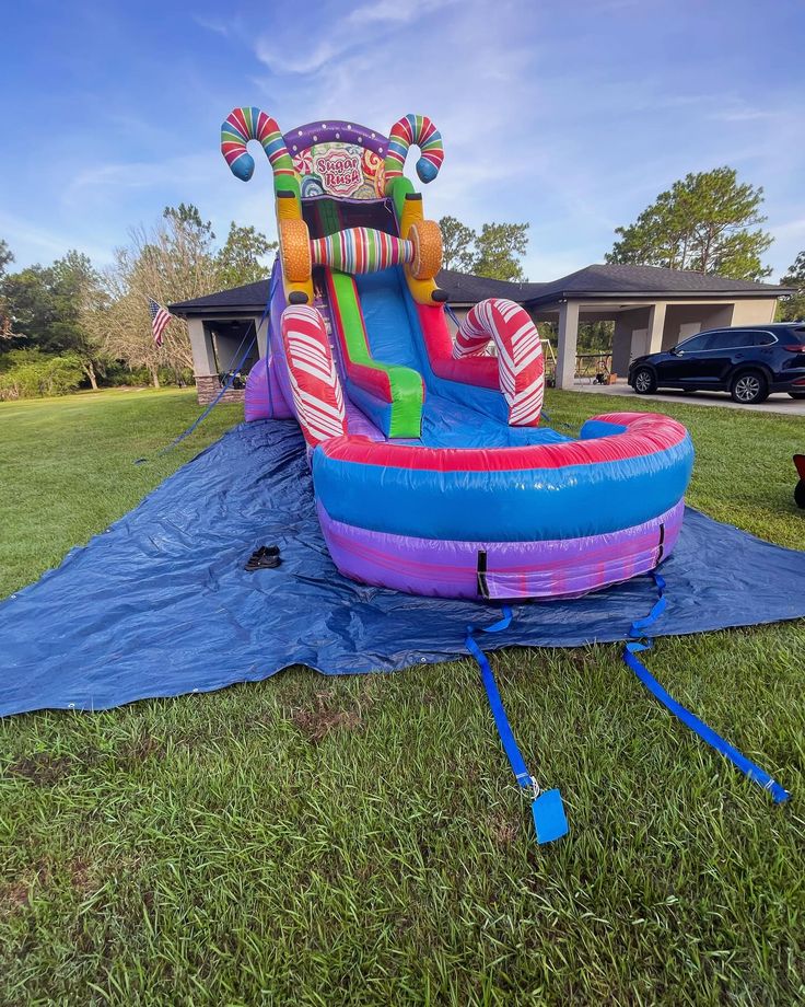 Sugar Rush Water Slide with Splash Pool